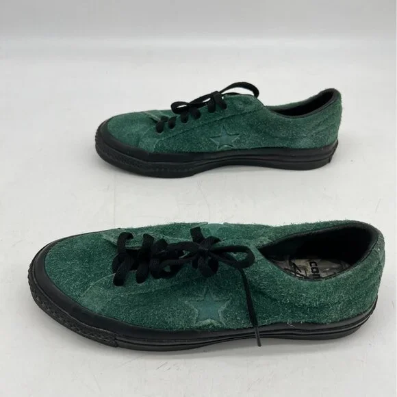 Converse X Stussy Unisex One Star Low Top Sneakers Mens 8/ Womens 10 Green Suede - Picture 5 of 8